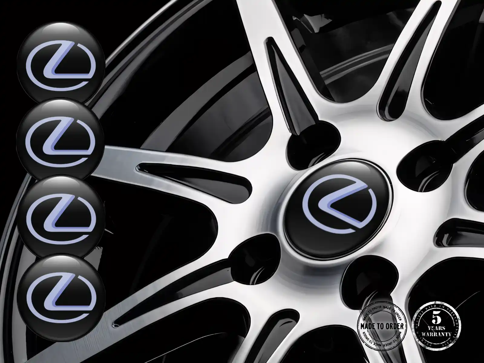 Lexus Pegatinas Bombadas Estilo Etiquetas Aro Alta Calidad